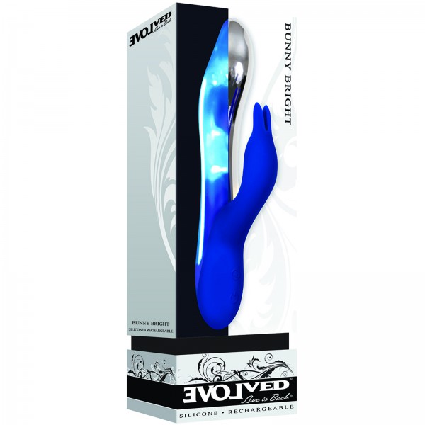 Bright 8" Light Up Rabbit Vibrator