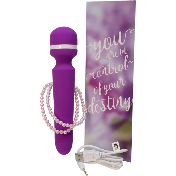 Wonderlust Destiny Silicone Rechargeable Wand Massager - Purple — image 7 of 7
