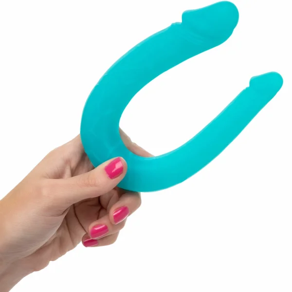Silicone AC/DC Double Dong by CalExotics - Teal