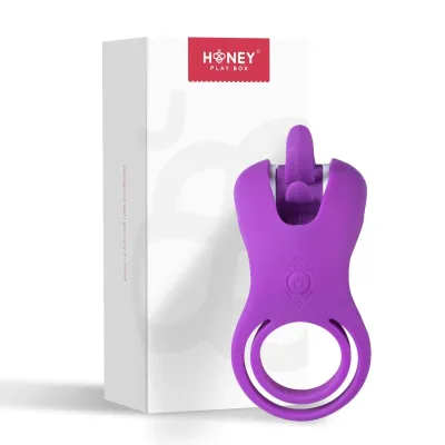 Roxy Tongue Clit Licker and Cock Ring Purple