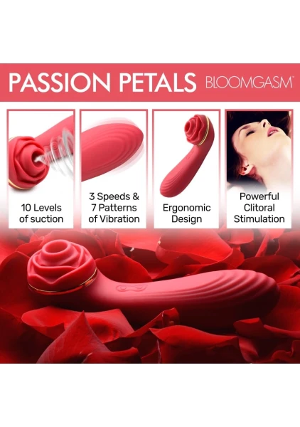 Passion Petals Silicone Suction Rose Vibrator