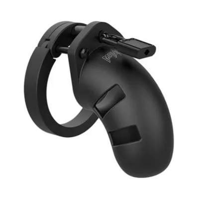 Man Cage Model 16 Chastity 3 5 Silicone Cock Cage Black