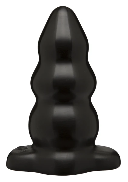 Triple Ripple Butt Plug - Large (Black)