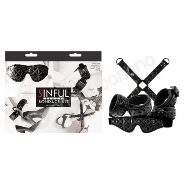 Sinful Black Bondage Kit