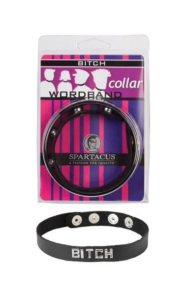 Wordband Collar Bitch  - Black