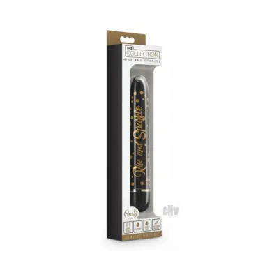 The Collection Rise And Sparkle Slimline Vibrator Black
