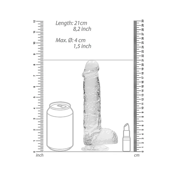 Realrock Realistic Dildo With Balls 8 inches — image 5 of 13