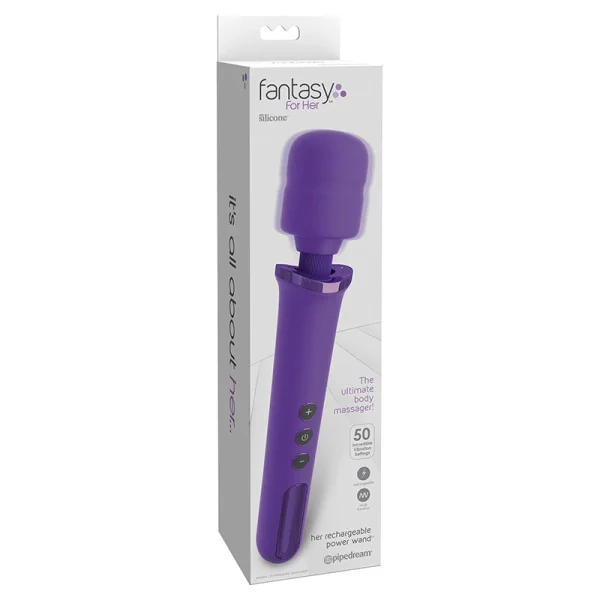 Fantasy For Her - Her Rechargeable Flexible Silicone Multi-Speed Power Wand