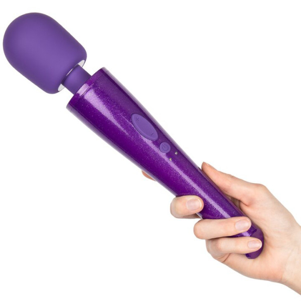 Bondara Purple Glitter 10 Function Rechargeable Wand Vibrator