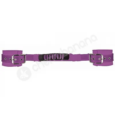 Ouch Purple Adjustable Leather Handcuffs