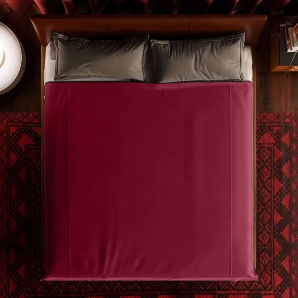 Fascinator King Size Lush Throw Moisture-Proof Sensual Blanket - Velvish Merlot 76" x 80"