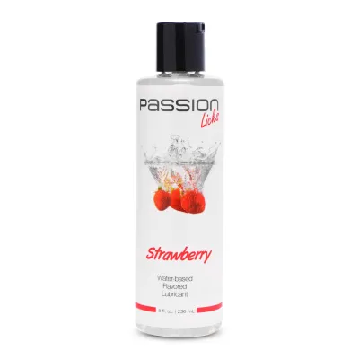 Passion Licks Strawberry Water Based Flavored Lubricant 8 Fl Oz 236 ml