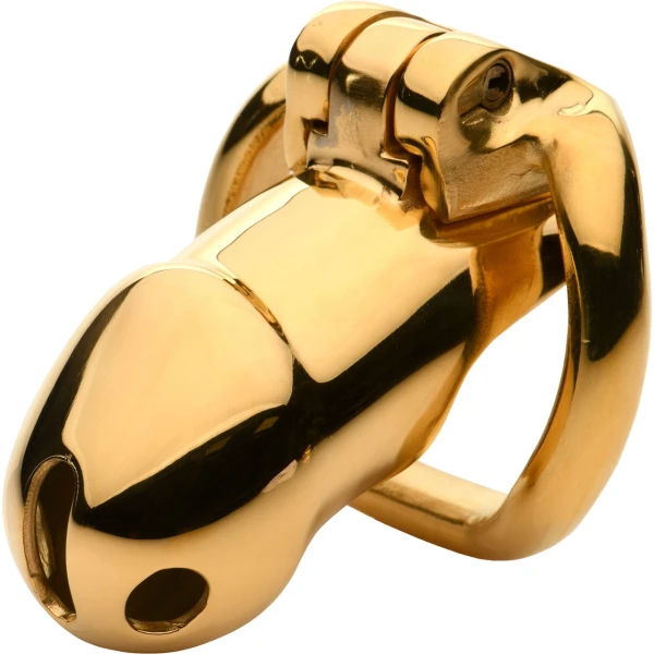 Master Series Midas Gold Plated Chastity Cage