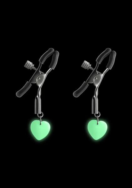 Bound Adjustable G3 Glow In The Dark Nipple Clamps by NS Novelties - Gunmetal