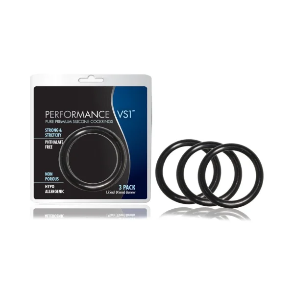 Performance VS1 Pure Premium Silicone Cockrings Black — image 4 of 4