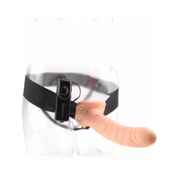 8 inches Vibrating Hollow Strap-On