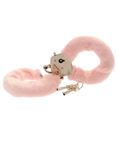 Toy Joy Furry Fun Hand Cuffs Pink Plush