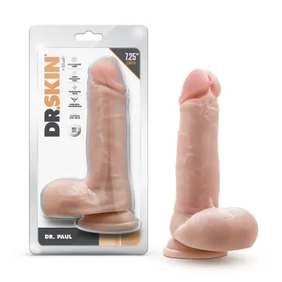 Dr Skin Dr Paul 7 25 Inch Dildo With Balls Beige