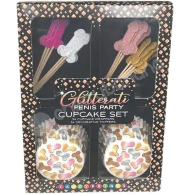 Glitterati Penis Party Cupcake Decorating Set Of 24