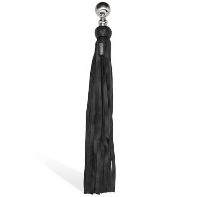 OUCH 26 Leather Flogger With Metal Ball Handle