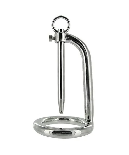 Stainless Steel Cock Ring And Urethral Plug