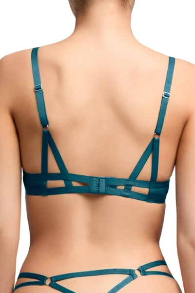 Dita Von Teese Von Follies Madame XXX Teal Quarter Cup Bra