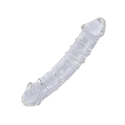 Glass Double Entry Massager Clear