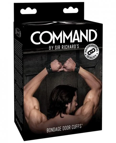 Sir Richard's Command Bondage Door Cuffs Black