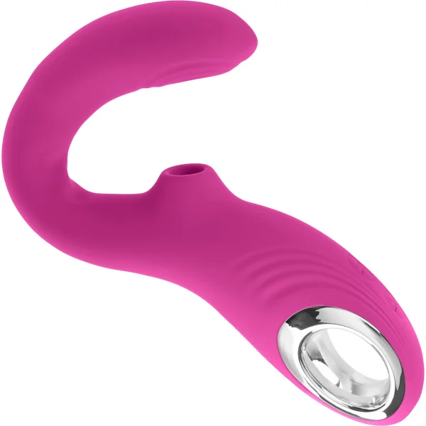 Strike A Pose Silicone Dual Stimulation G-Spot & Clitoral Vibrator With Suction By Evolved Novelties