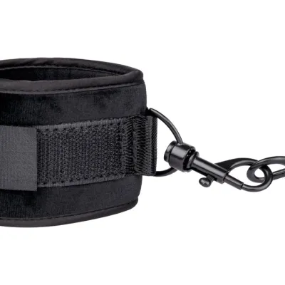 Bondara Restrain Me Black Velvet Handcuffs