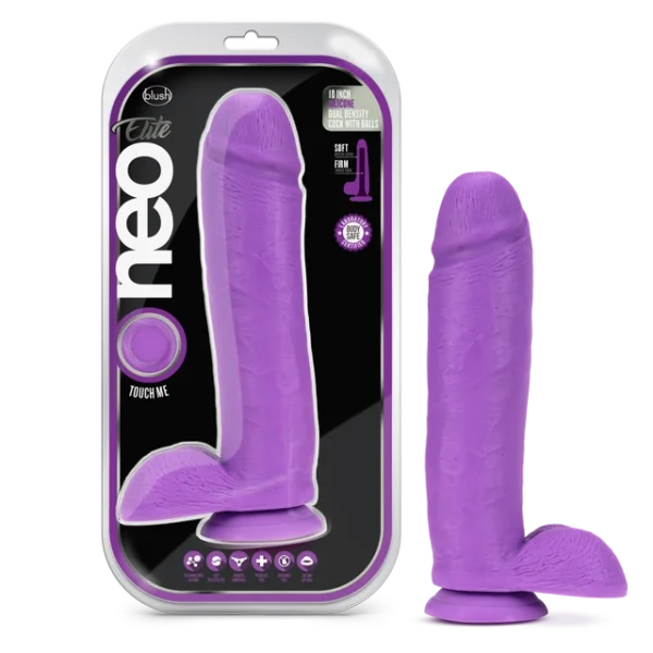 Blush Neo Elite 10 Inch Dual Density Cock with Balls