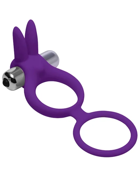 Throbbin Hopper Cock And Ball Ring With Clit Stimulator - Purple