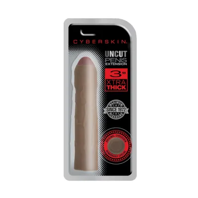Cyberskin Xtra Thick Uncut Transformer Penis Extension 3 Inch