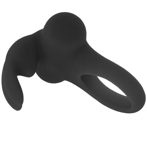 Ohhh Bunny Frisky Bunny Vibrating Cock Ring - Black Pearl