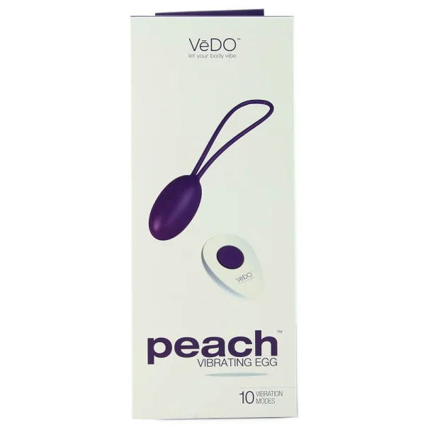 VeDO Peach Remote-Controlled Vibrating Egg - 'Into You Indigo'