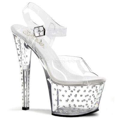 STARDUST 708 7 Rhinestone Studded Ankle Strap P F Sandal
