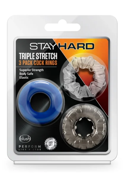 Stay Hard - Triple Stretch 3 Pack Cock Rings