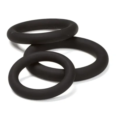 Pro Sensual Silicone Cock Ring 3 Pack Black