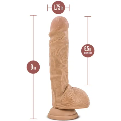 Au Naturel Big Billy 9 Inch Dildo Mocha