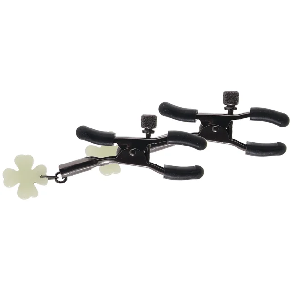 Bound Adjustable G4 Glow In The Dark Nipple Clamps by NS Novelties - Gunmetal