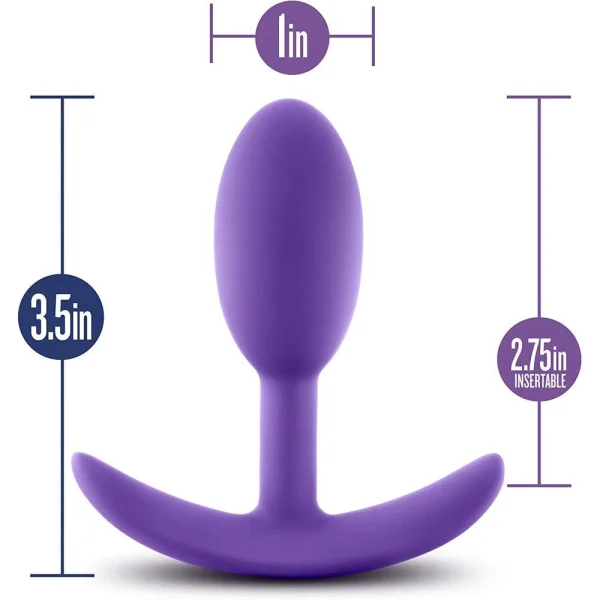 Luxe Wearable Vibra Slim Plug Small Purple
