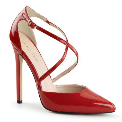 5 inches Heel Criss Cross Strap d Orsay Pointed Toe Pump