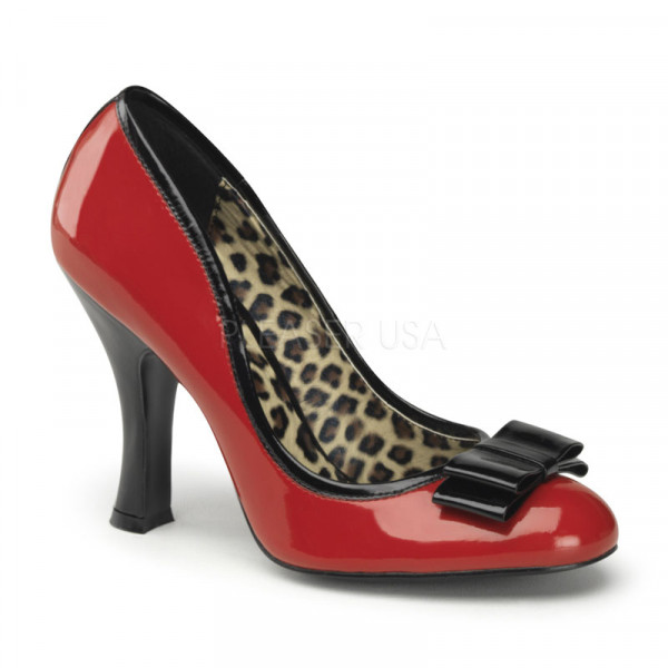 SMITTEN-01 - 4" Heel Pump W/ Bow Detail At Toe