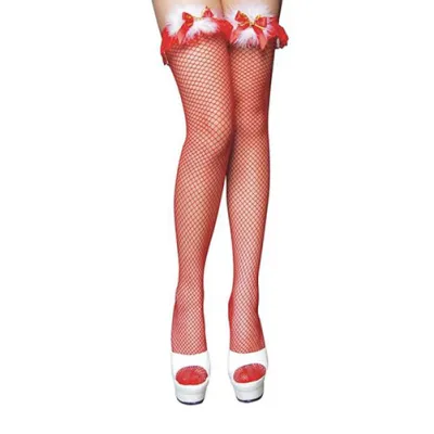Fluff and bow stockings