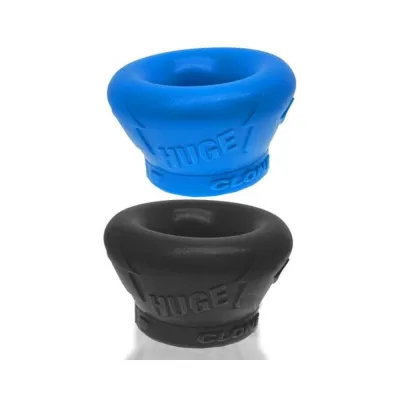 Oxballs Clone Duo Huge 2 pack Ballstretcher Silicone Marine Huge Blue black