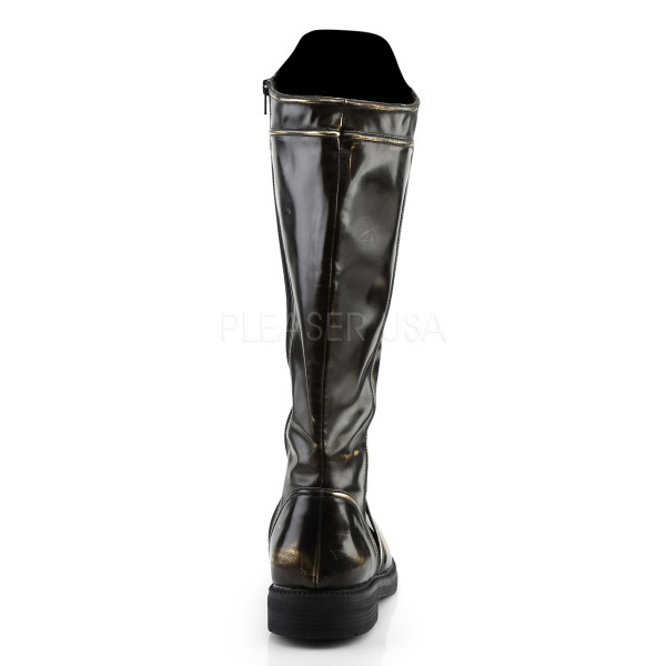 1 inches Stacked Heel Men's Knee High Boot, Side Zip — image 4 of 4