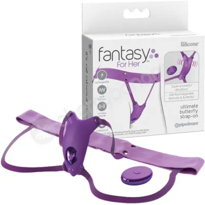 Fantasy For Her Ultimate Butterfly Strap On Clit Stimulating Vibrating Panties