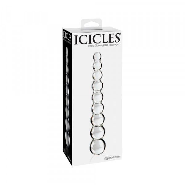 Icicles No 2 Glass Anal Beads Clear