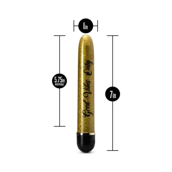 The Collection - Good Vibes Only Slimline Vibrator - Black — image 4 of 6