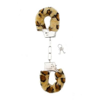 Shots Toys Furry Handcuffs Cheetah Leopard